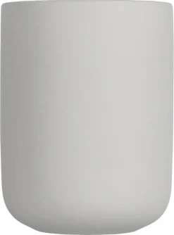 Tannbørstekopp i steingods, beige