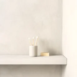 Tannglass med rominndeling, beige