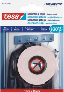 Tesa dobbeltheftende monteringsteip, 19 mm x 1,5 m