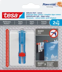 Tesa limspiker canvas, 2-pakning