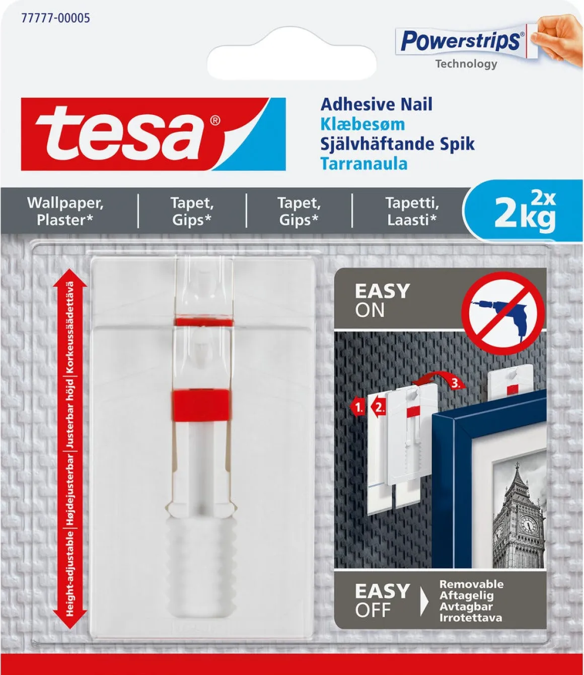 Tesa limspiker, hvite