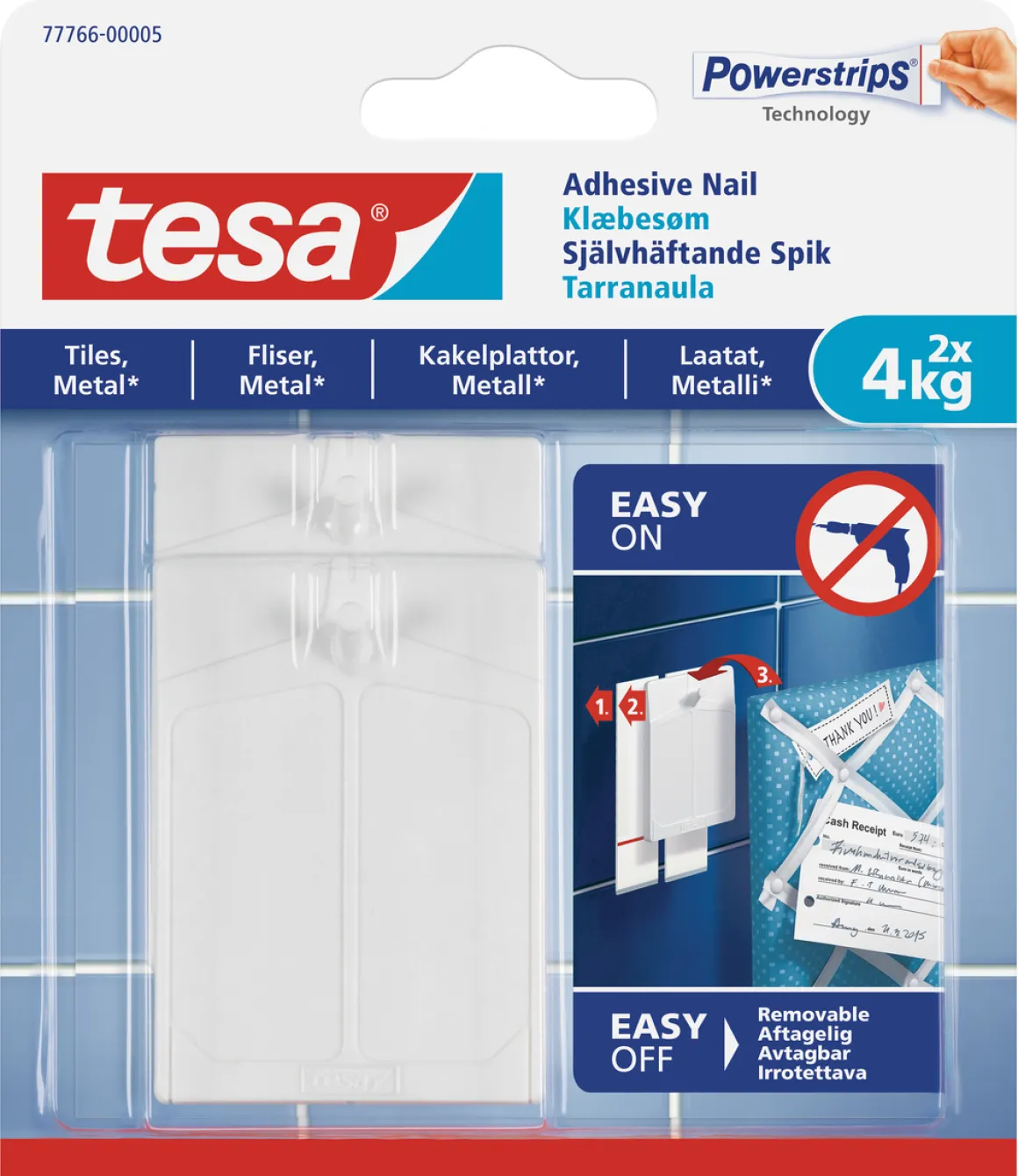 Tesa limspiker, 2-pack