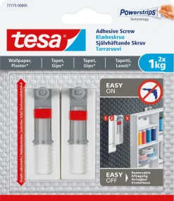 Tesa selvheftende kroker, grå