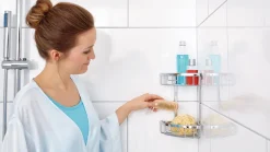 Tesa Aluxx dobbel dusjhylle, krom