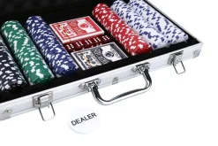 Texas Hold'em pokersett med koffert, 300 sjetonger