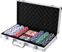 Texas Hold'em pokersett med koffert, 300 sjetonger