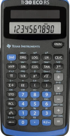 Texas Instruments TI-30 ECO RS kalkulator, solcelle