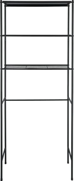 Toaletthylle svart, 65,5 x 24 x 163 cm