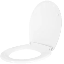 Toalettsete soft close, universal, plast, hvit