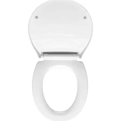 Toalettsete soft close, universal, plast, hvit