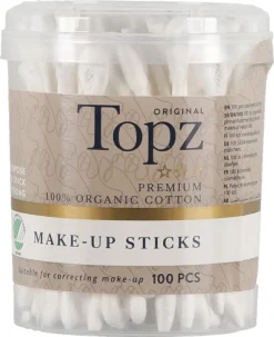 Topz Original Make-Up Sticks bomullspinner, 100-pakning