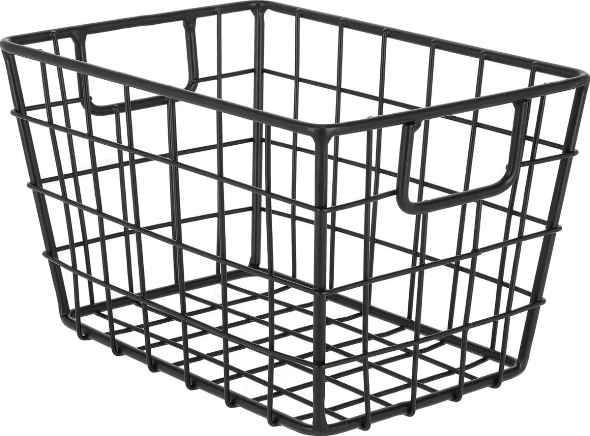 Trådkurv i svart metall