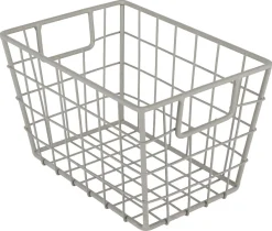 Trådkurv i beige metall