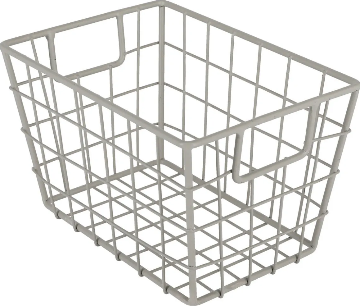 Trådkurv i beige metall