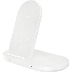Trådløs 2-i-1 Qi2-lader, hvit