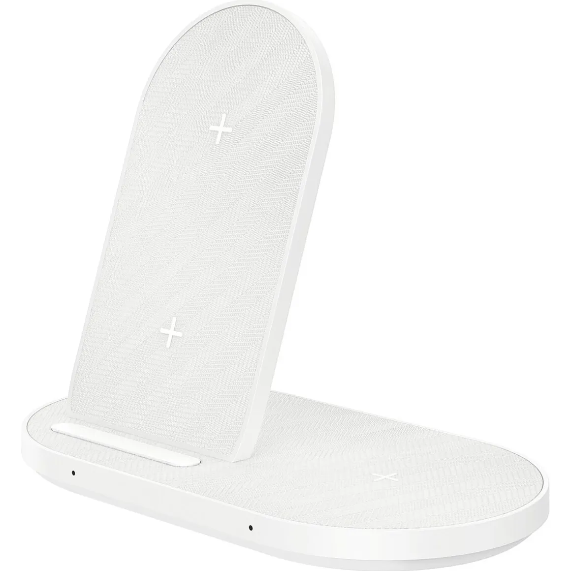 Trådløs 2-i-1 Qi2-lader, hvit