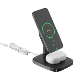 Trådløs magnetisk Qi2 lader for iPhone og AirPods