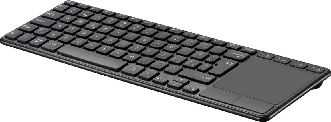 Trådløst Bluetooth tastatur med touchpad, Exibel