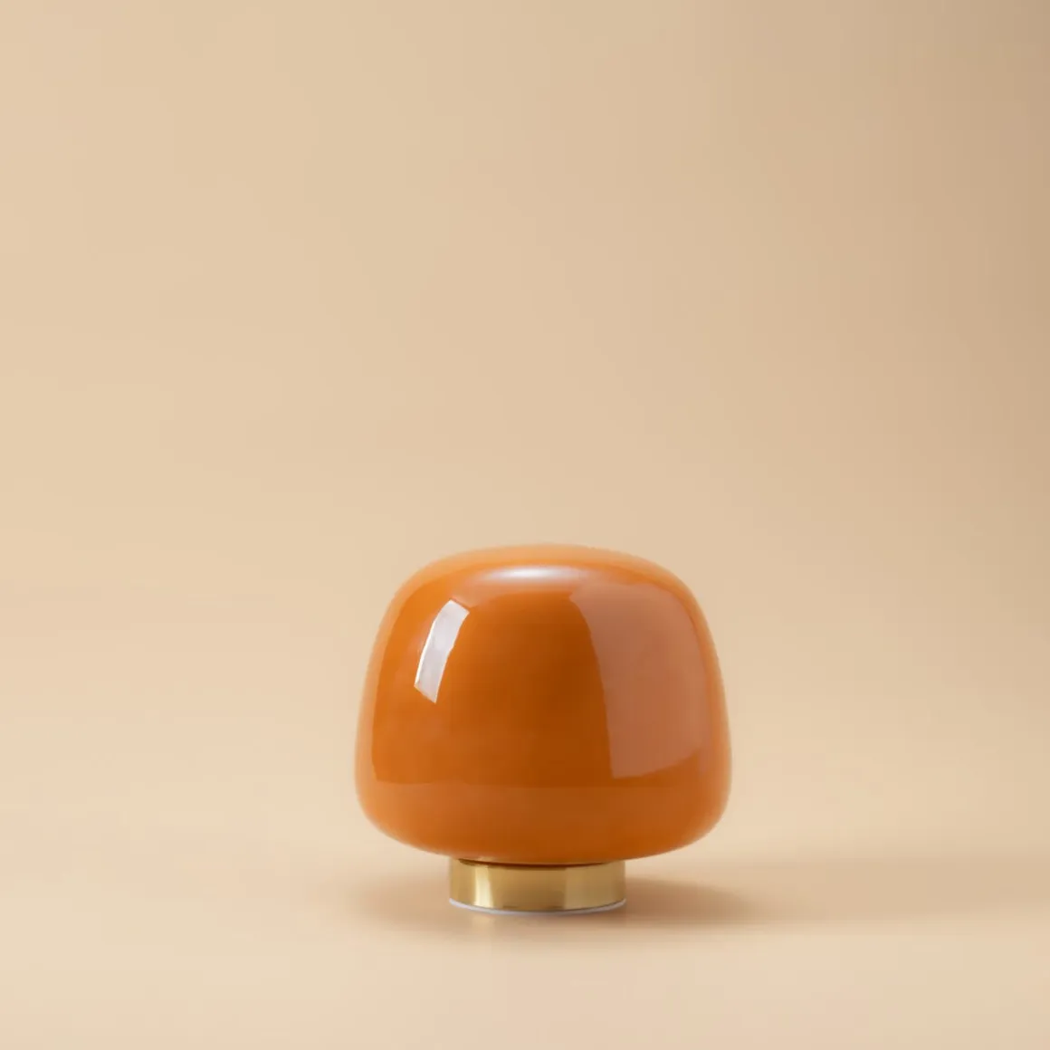 Tuva liten bordlampe i glass, retro oransje 21 cm, Northlight