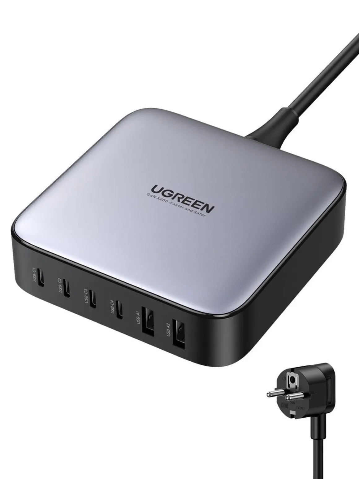 Ugreen Nexode USB-C bordlader 200 W 6 porter, GaN