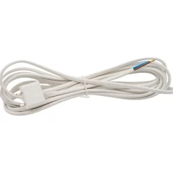 Ujordet DCL-kontakt lampekontakt med 4 meters ledning, hvit