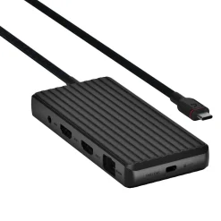Unisynk 9-porters USB-C-hub med 2 stk. HDMI, USB-C m.m.