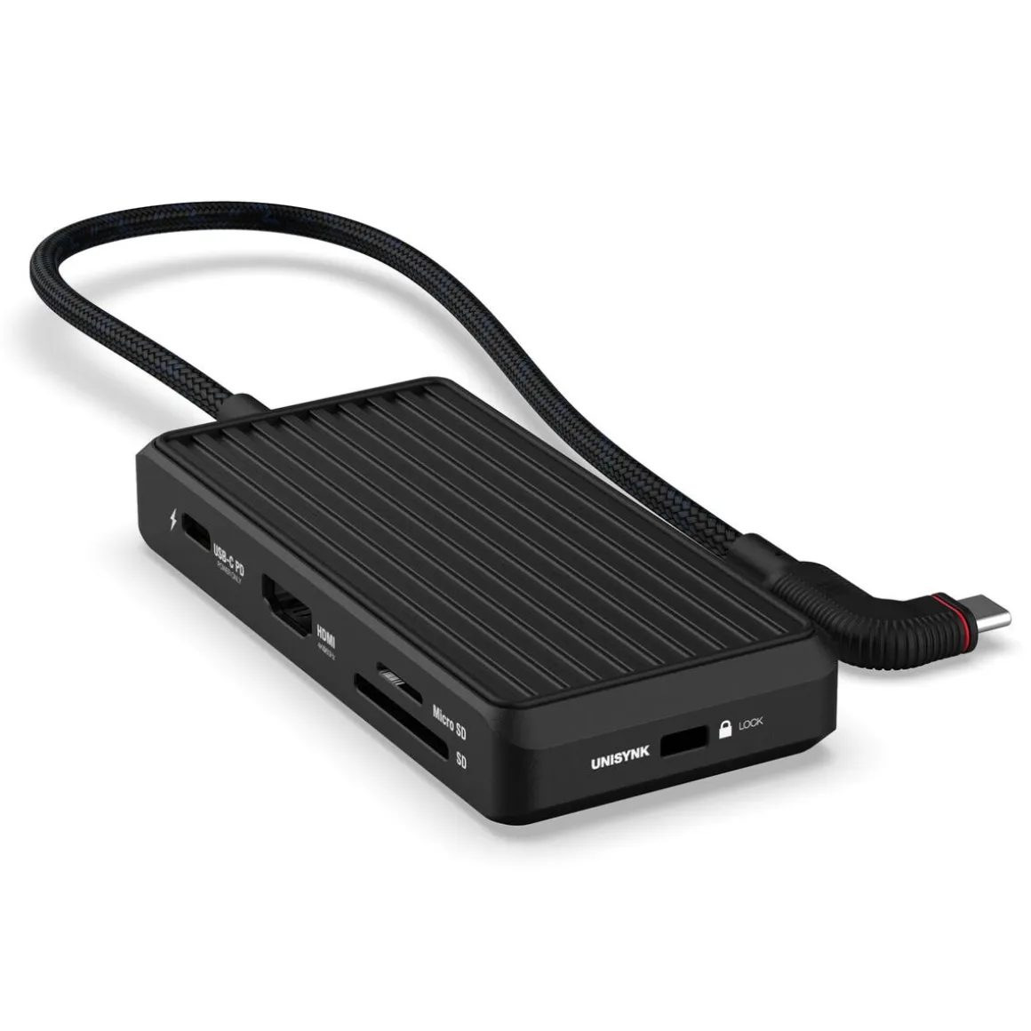 Unisynk USB-C hub for laptop, 8 porter