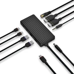 Unisynk USB-C-dokkingstasjon til bærbar PC, 9 porter