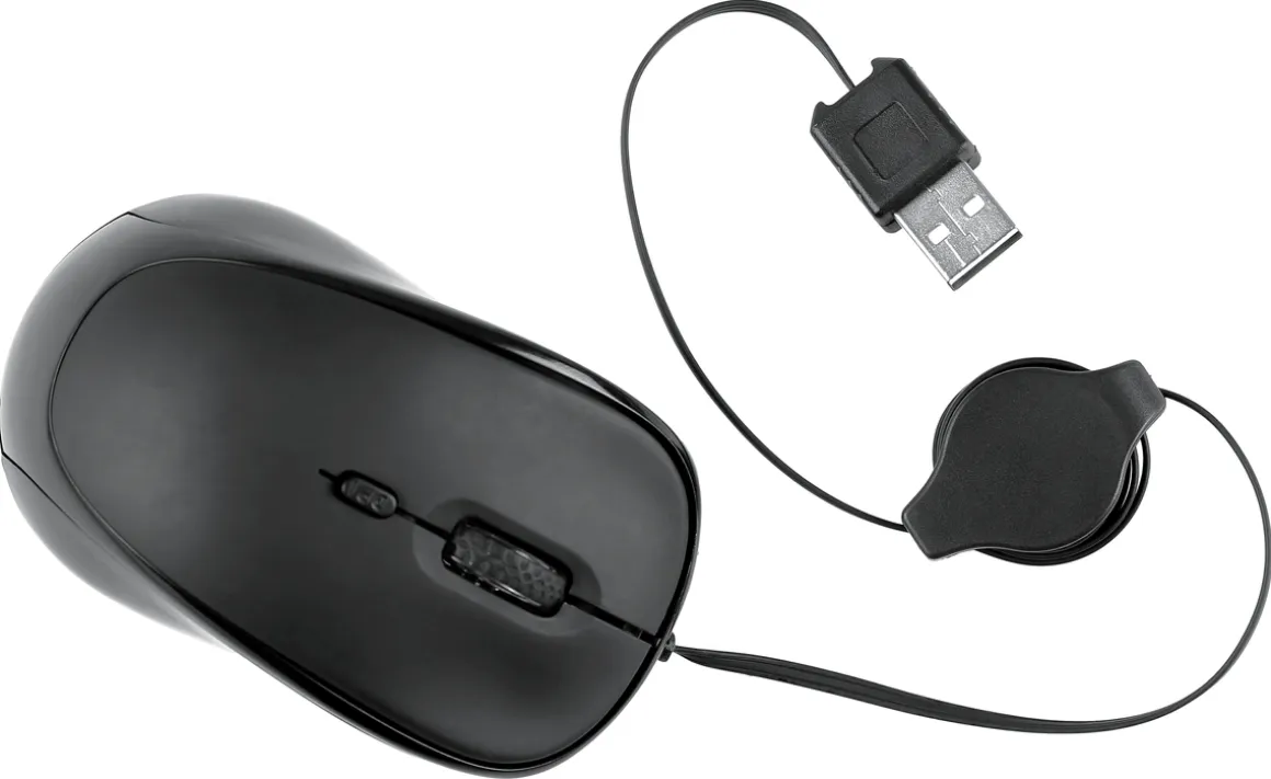 USB mus / minimus med kabelspole