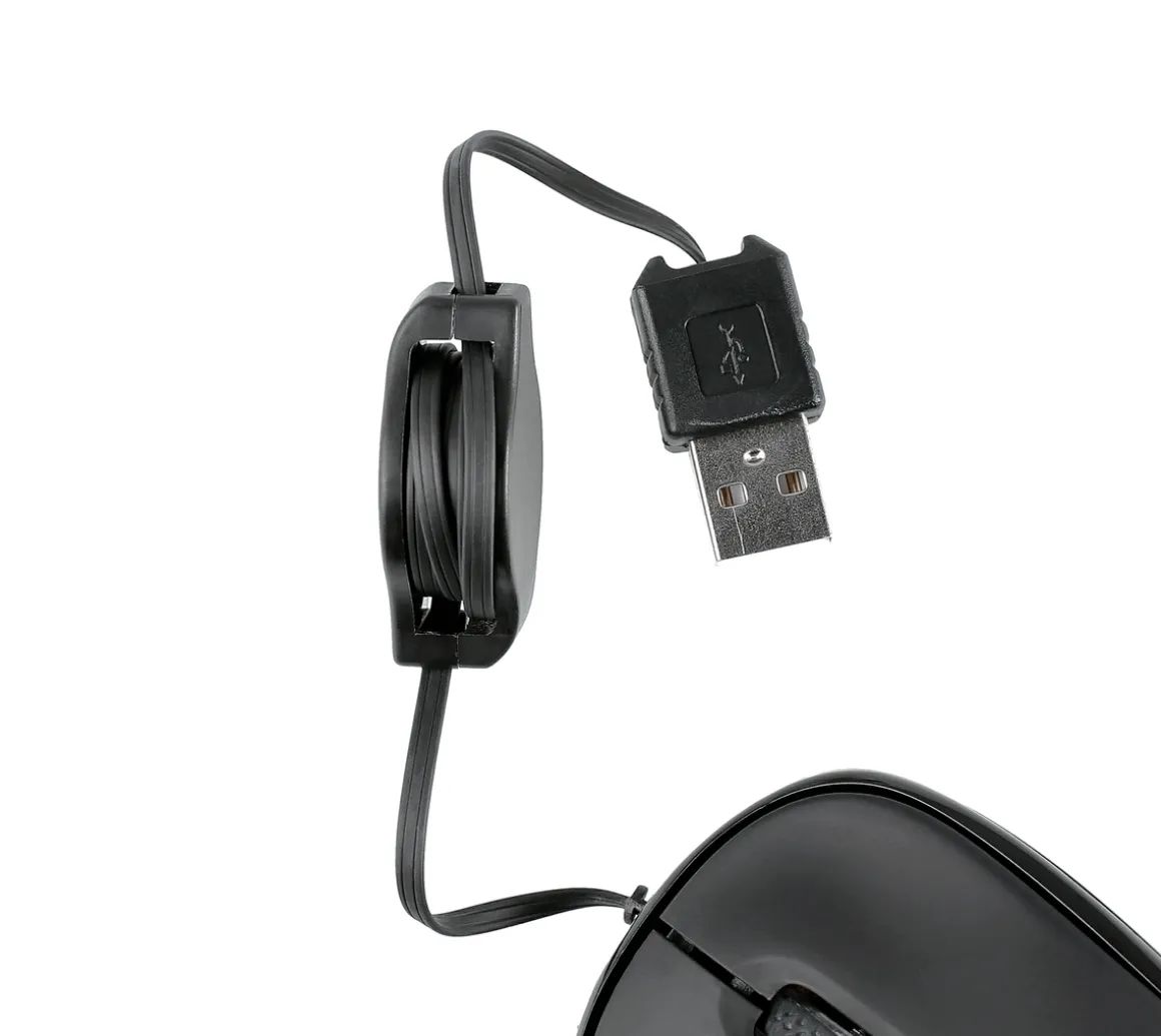 USB mus / minimus med kabelspole