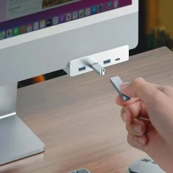 USB-hub med bordfeste 4 porter