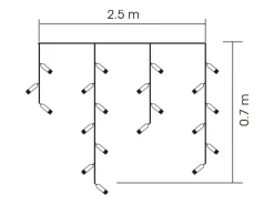 Utbyggingslenke til istappslynge, varmhvit LED, Northlight