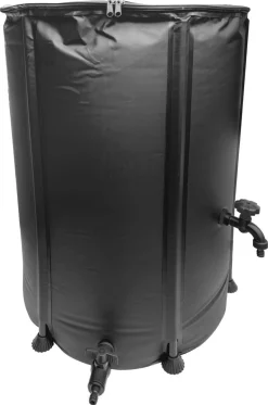 Vanntønne med kran, sammenleggbar, 225 liter