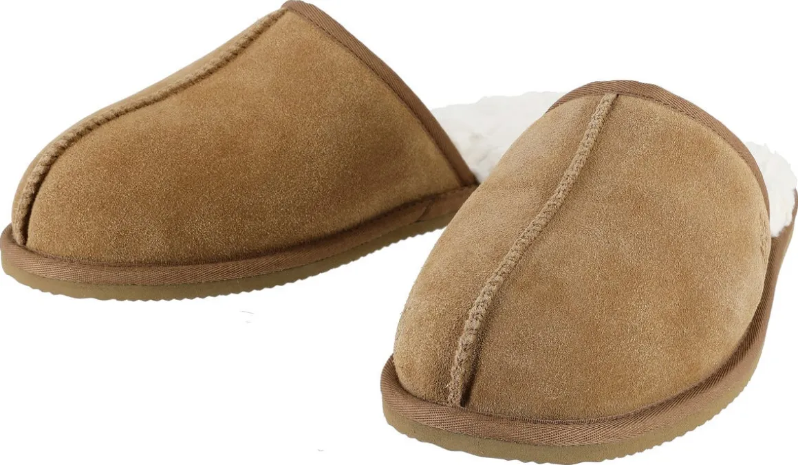 Varme innetøfler herre, beige