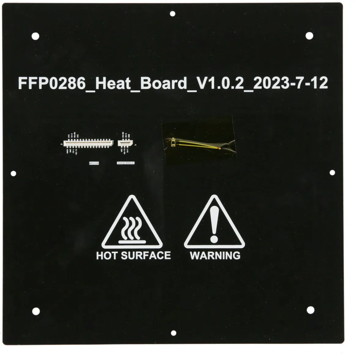 Varmeplate til FlashForge 3D-skriver 5M/5M Pro, oppvarmet