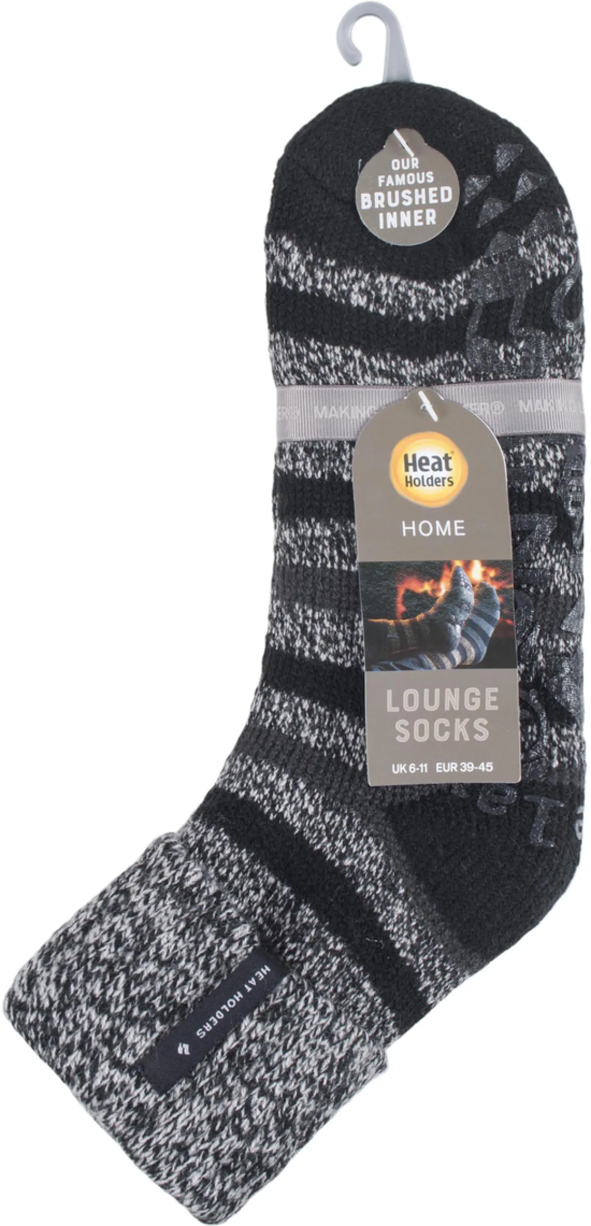 Varmesokker Heat Holders lounge herre størrelse 39–45, sokker