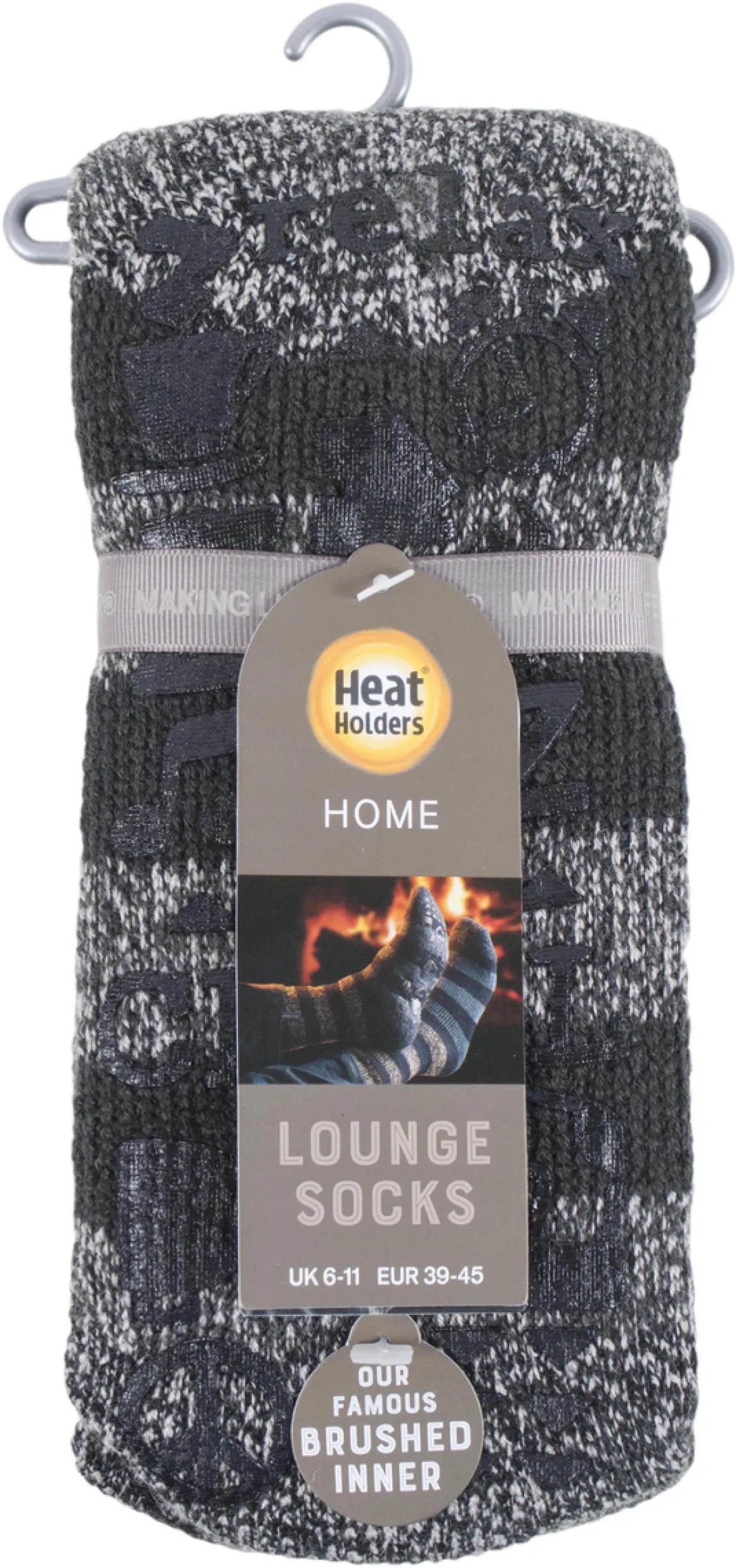 Varmesokker Heat Holders lounge herre størrelse 39–45, sokker