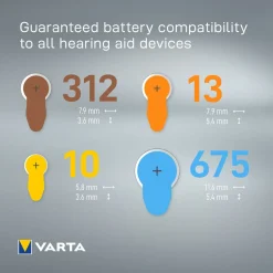 Varta HAB 13 høreapparatsbatteri 1,4 V, 8-pakning