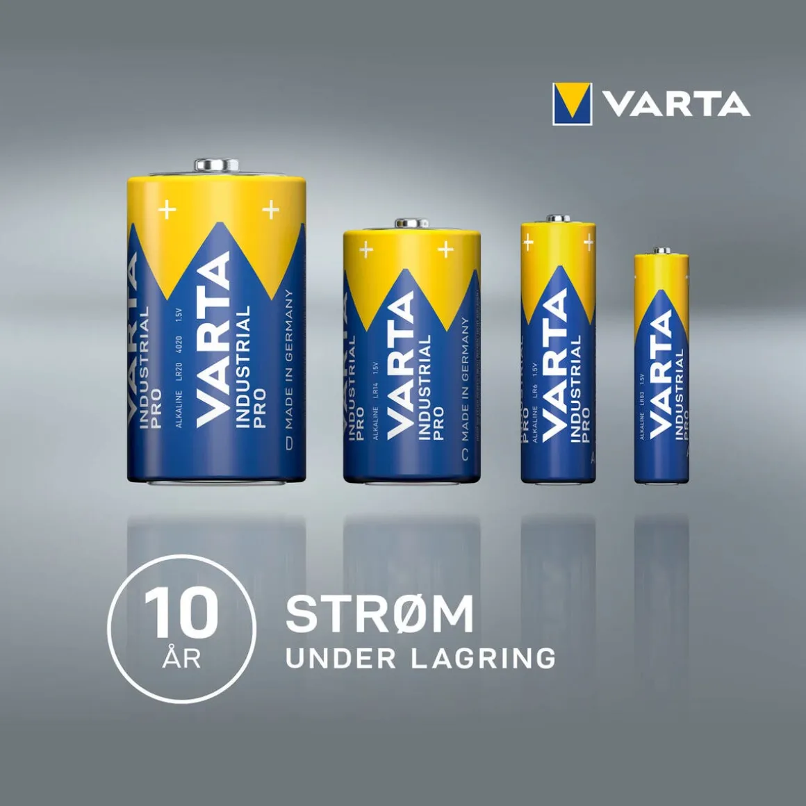 Varta Industrial Pro D/LR20-batterier, 20-pakning