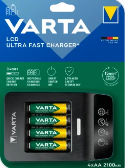 VARTA LCD Ultra Fast Charger+ batterilader
