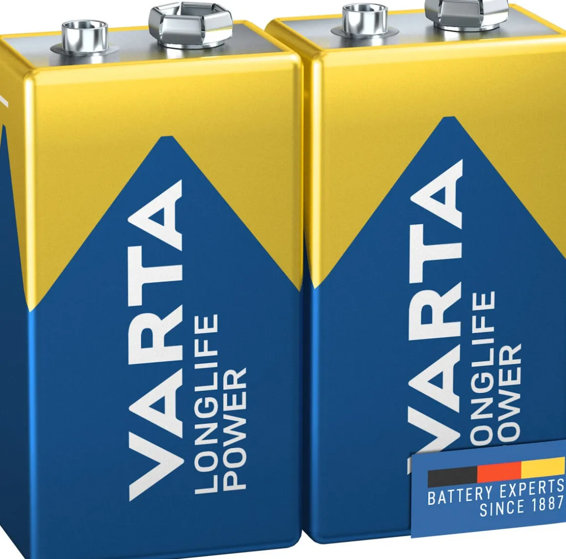 Varta Longlife Power 9V batteri, 2-pakning