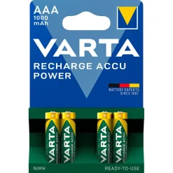 VARTA Power ladbart batteri AAA/HR03, 1000 mAh