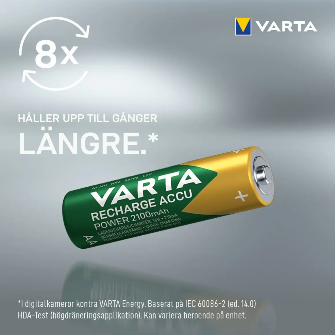 Varta Power oppladbare AA/HR6-batterier, 10-pakning