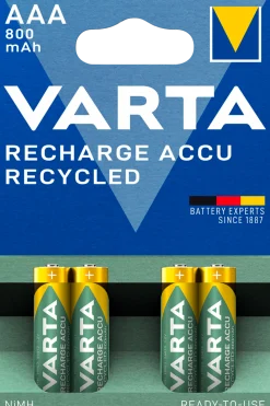 VARTA Recycled ladbare AAA/HR03 batterier