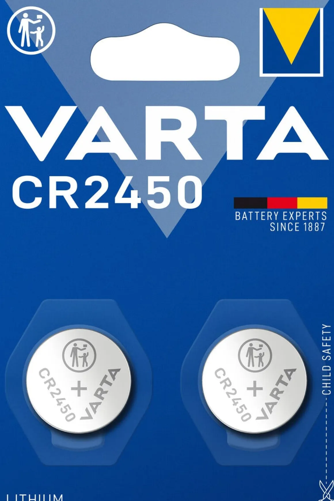 Varta CR2450 litiumbatteri 3 V, 20-pakning