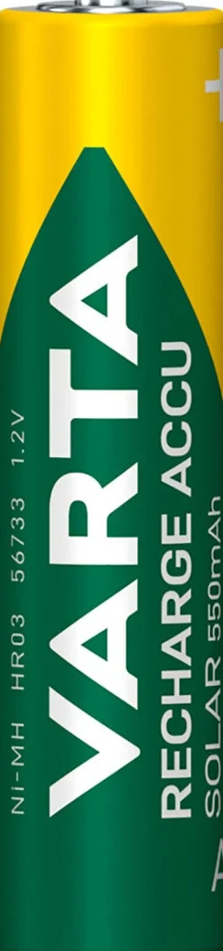 Varta Solar oppladbare AAA-batterier, 2-pakning