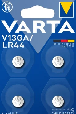 Varta V13GA/LR44 alkalisk batteri 1,5 V, 4 pakning