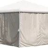 Vegger til paviljong, beige, 4-pakning