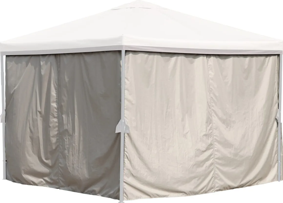 Vegger til paviljong, beige, 4-pakning