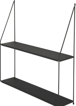 Vegghylle metall, svart